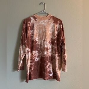 We The Free Tie Dye Cabernet Combo Long Sleeve T Shirt size XSMALL